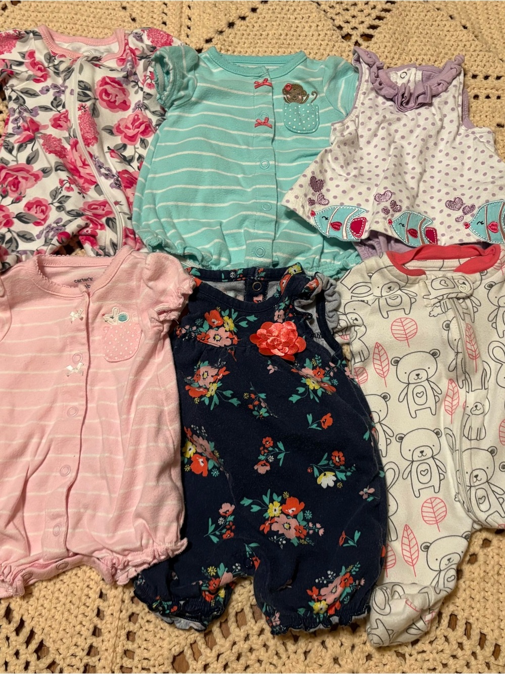 Newborn Baby Girl Spring Summer Clothing Lot